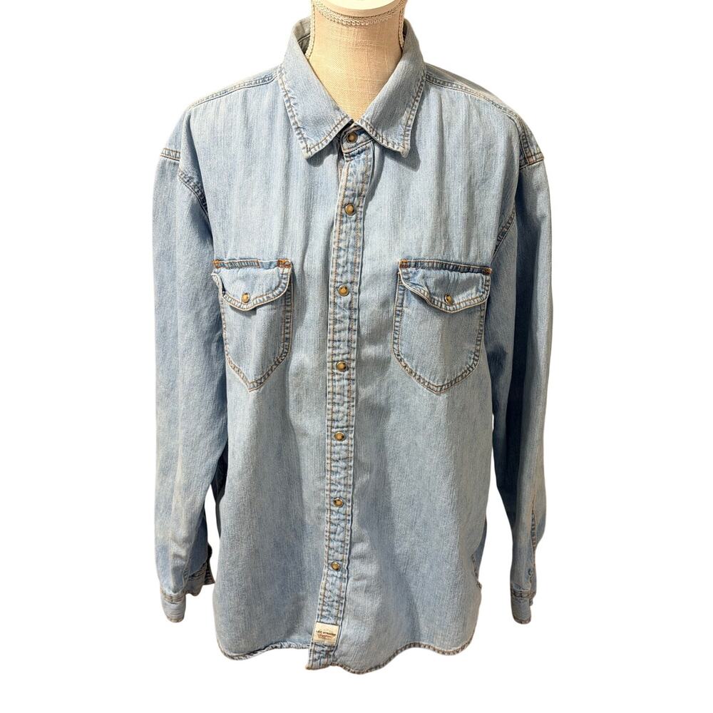 Vintage Levi's Strauss Signature Premium Men’s Denim Shirt 100% Cotton Size XL